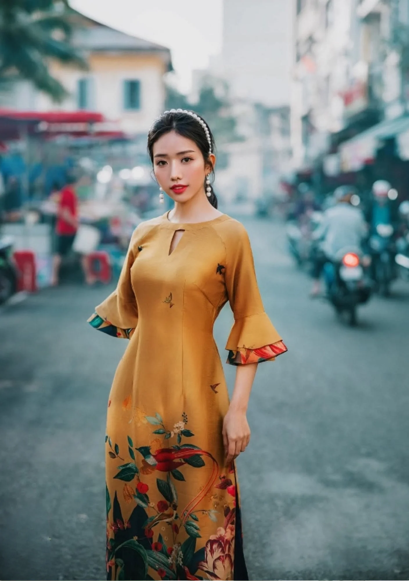 Ảnh áo dài chị Linh